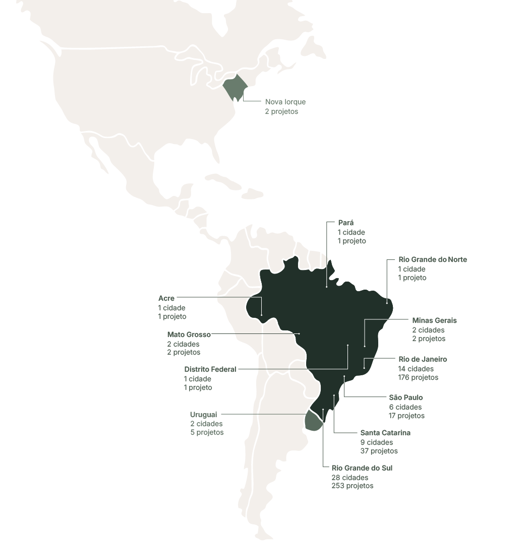 Mapa de atuação da Krebs+